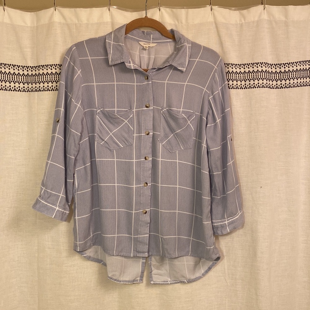 Sim & Sam Slit Back Button Up